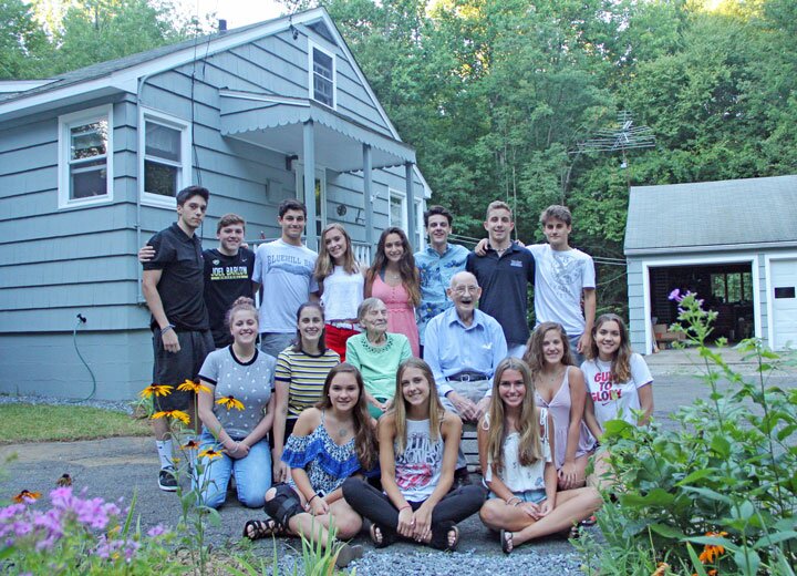Redding and Easton teens took part in a mission project to help revive Luella Ostrofsky’s Easton house and property. — Mev McMahon photo
